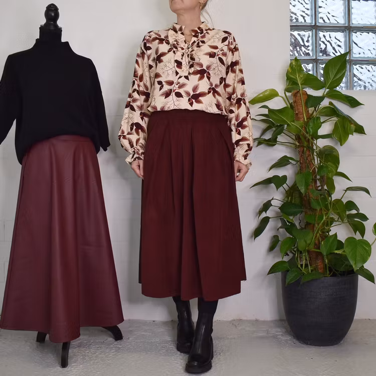 Kjol Cord Ciela BORDEAUX - Marta du Chateau