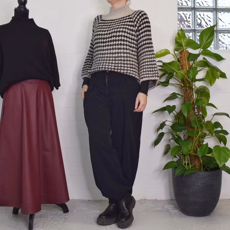 Byxa Cord Gertrud SVART - Marta du Chateau