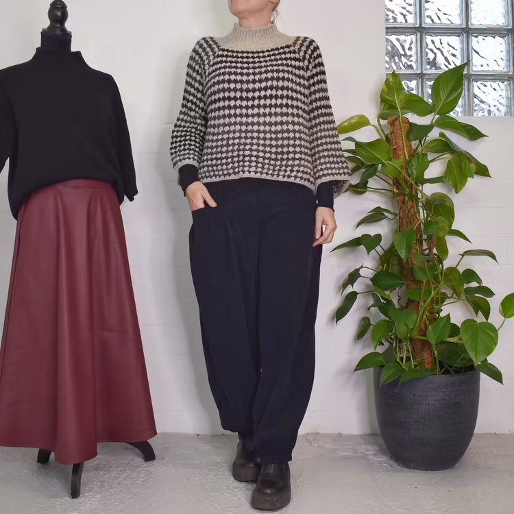 Byxa Cord Gertrud SVART - Marta du Chateau