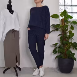 Stickad Tröja Anouk BLUE - Marta du Chateau