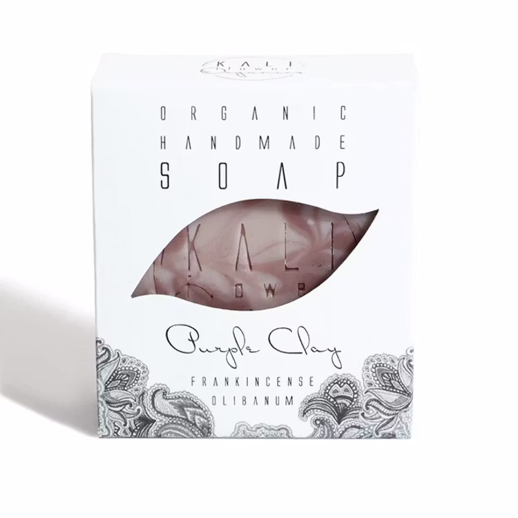 Tvål Purple Clay Lila lera med Frankincense 150g - Kali Flowers