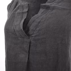 Linne/Ärmlös topp SVART