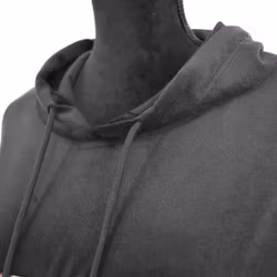 Hoodieklänning Velour Emily Blommig SVART - Camicia