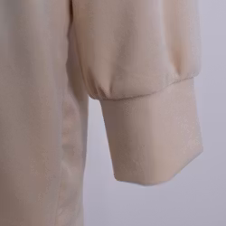 Hoodieklänning Velour Emily Blommig BEIGE - Camicia