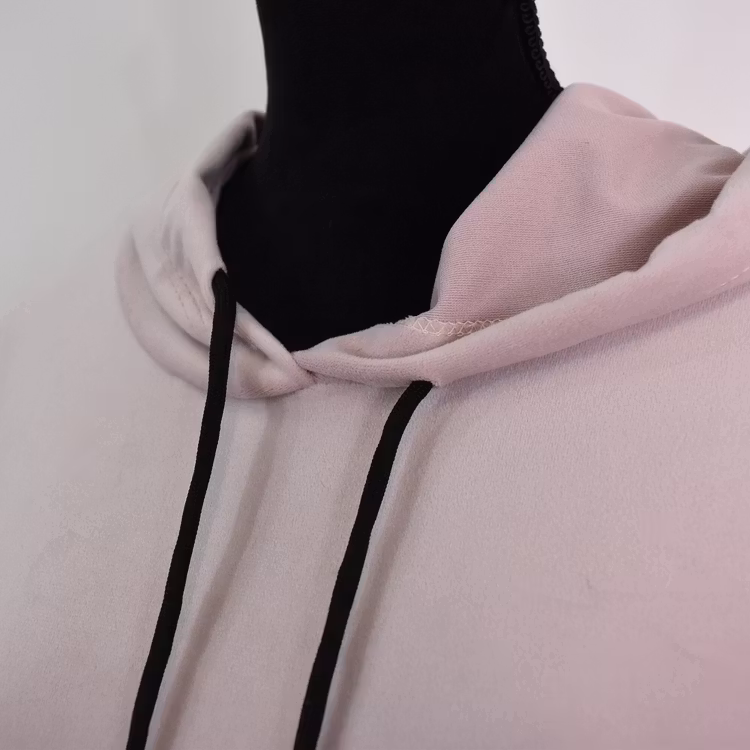 Hoodieklänning Velour Emily Blommig ROSA - Camicia