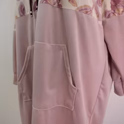 Hoodieklänning Velour Emily Blommig ROSA - Camicia