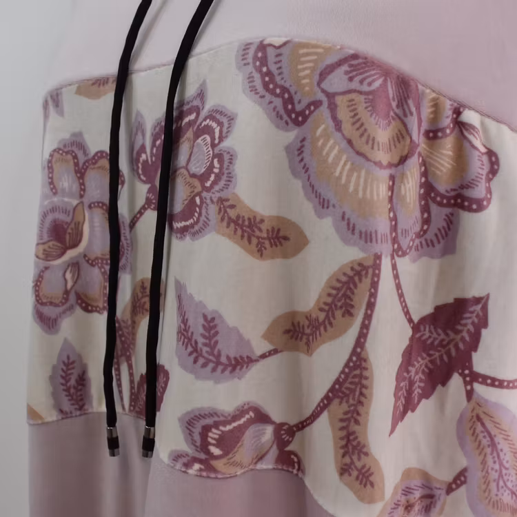 Hoodieklänning Velour Emily Blommig ROSA - Camicia