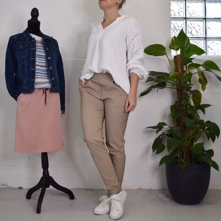 Stretchig Kostymbyxa My BEIGE - Camicia