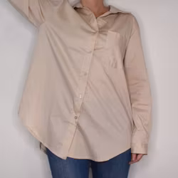 Bomullsskjorta Hanna BEIGE - Camicia