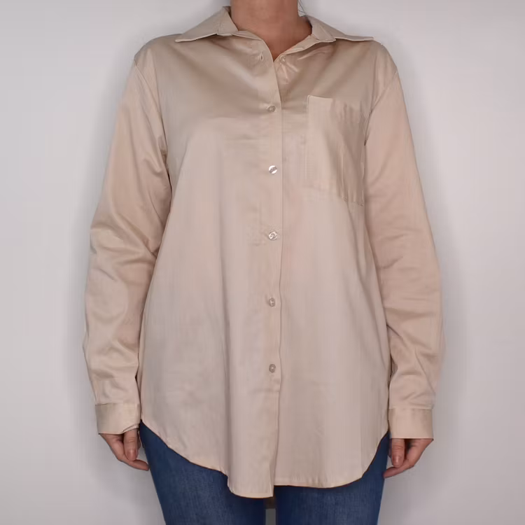 Bomullsskjorta Hanna BEIGE - Camicia
