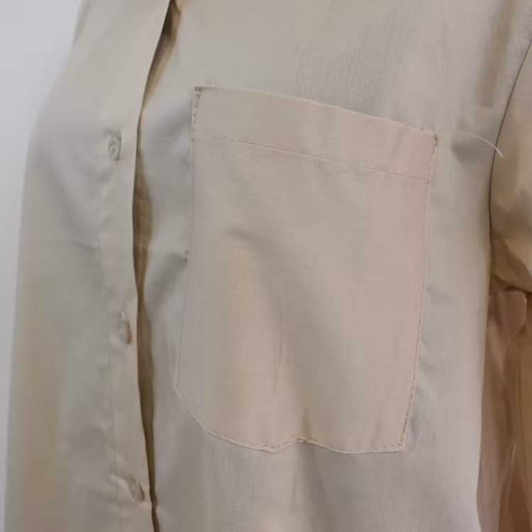 Bomullsskjorta Hanna BEIGE - Camicia