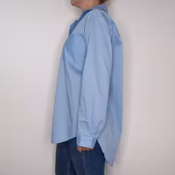 Bomullsskjorta Hanna LJUSBLÅ - Camicia