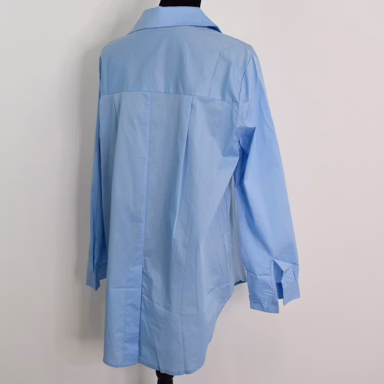 Bomullsskjorta Hanna LJUSBLÅ - Camicia