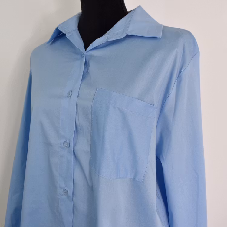 Bomullsskjorta Hanna LJUSBLÅ - Camicia