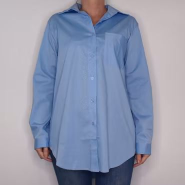 Bomullsskjorta Hanna LJUSBLÅ - Camicia