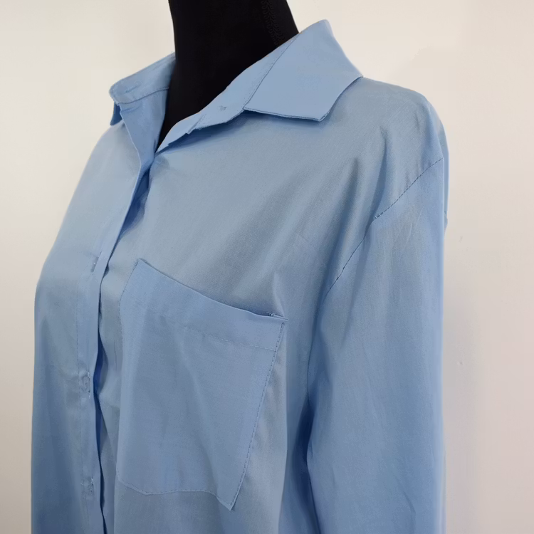 Bomullsskjorta Hanna LJUSBLÅ - Camicia