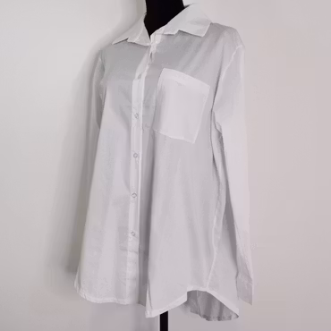 Bomullsskjorta Hanna VIT - Camicia