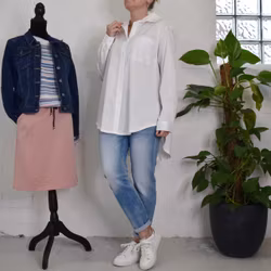 Bomullsskjorta Hanna VIT - Camicia