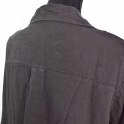 Skjortklänning i linne SVART