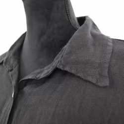 Skjortklänning i linne SVART