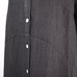 Skjortklänning i linne SVART