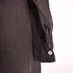 Skjortklänning i linne SVART