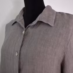 Skjortklänning i linne TAUPE