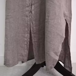 Skjortklänning i linne TAUPE