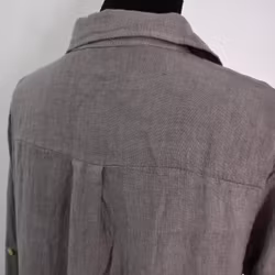 Skjortklänning i linne TAUPE