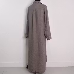 Skjortklänning i linne TAUPE