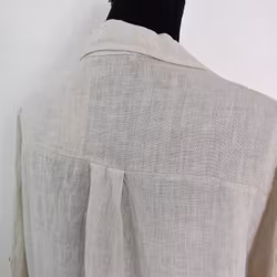 Skjortklänning i linne BEIGE