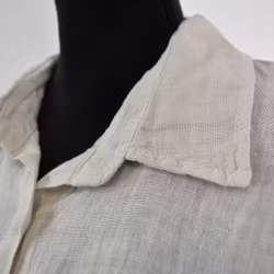 Skjortklänning i linne BEIGE