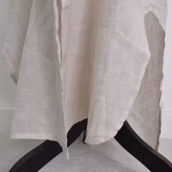 Skjortklänning i linne BEIGE