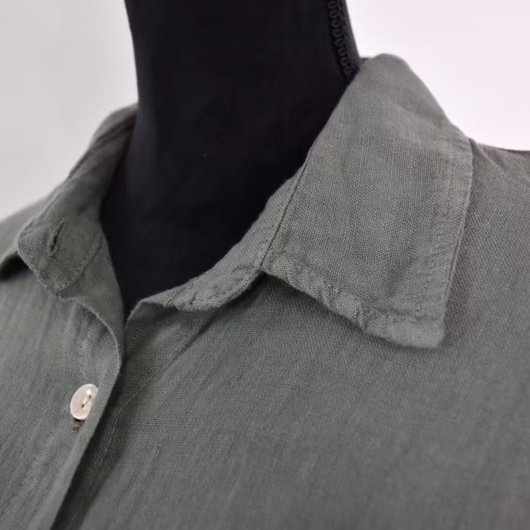 Skjortklänning i linne KAKI