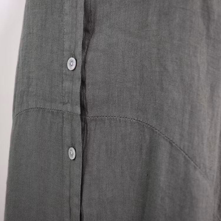 Skjortklänning i linne KAKI