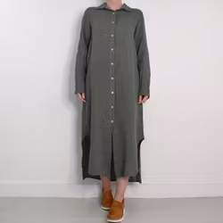 Skjortklänning i linne KAKI