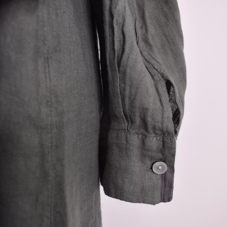 Skjortklänning i linne KAKI