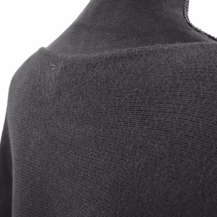 Finstickad Ponchotröja Nessa SVART - Mix By Heart