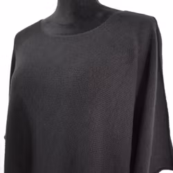 Finstickad Ponchotröja Nessa SVART - Mix By Heart