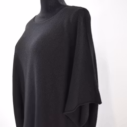 Finstickad Ponchotröja Nessa SVART - Mix By Heart