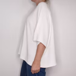 Finstickad Ponchotröja Nessa OFFWHITE - Mix By Heart