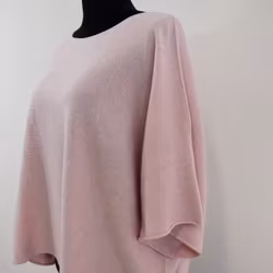 Finstickad Ponchotröja Nessa LJUSROSA - Mix By Heart