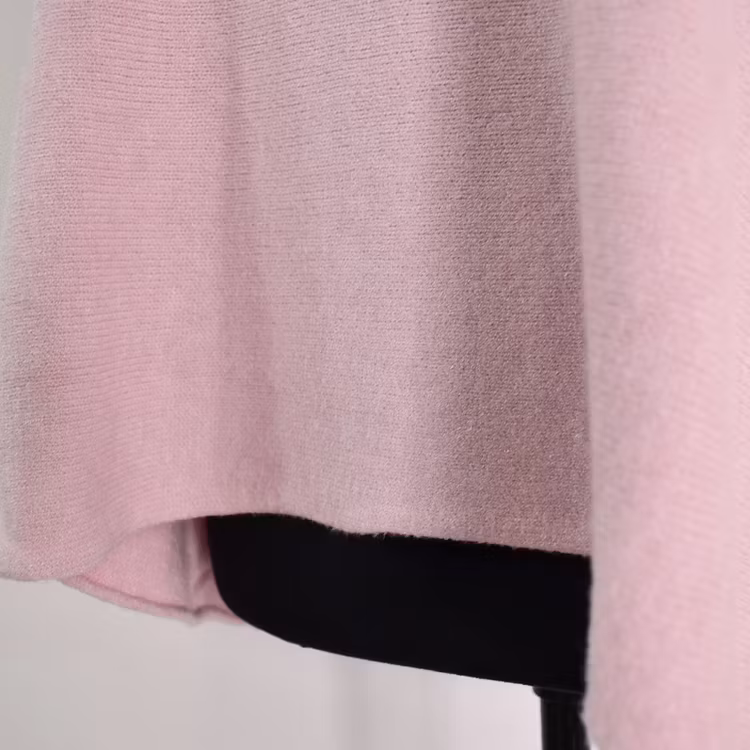 Finstickad Ponchotröja Nessa LJUSROSA - Mix By Heart