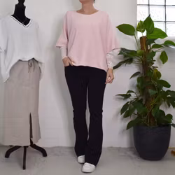 Finstickad Ponchotröja Nessa LJUSROSA - Mix By Heart