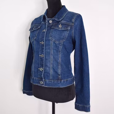 Jeansjacka MÖRKBLÅ - 3D Denim