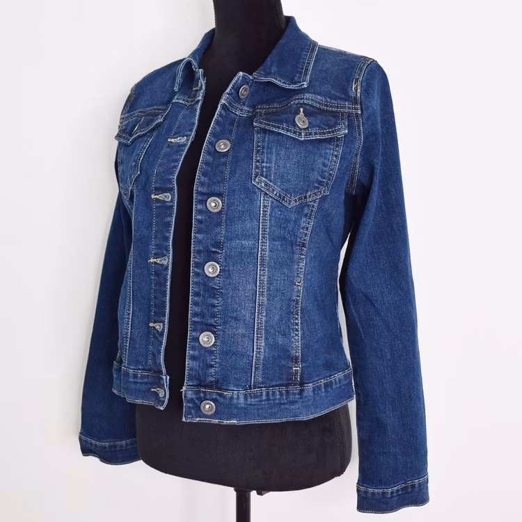 Jeansjacka MÖRKBLÅ - 3D Denim