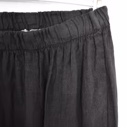 Linnekjol med volanger SVART