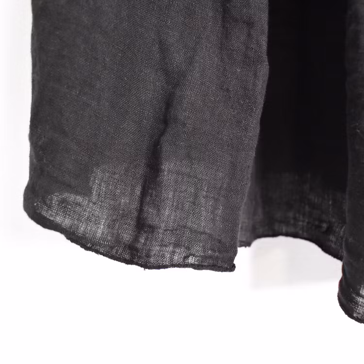 Linnekjol med volanger SVART