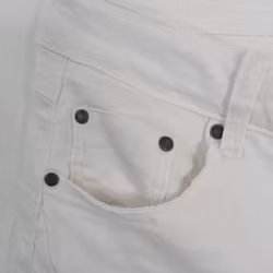 Jeans med Knappar VIT - 3D Denim