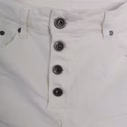 Jeans med Knappar VIT - 3D Denim